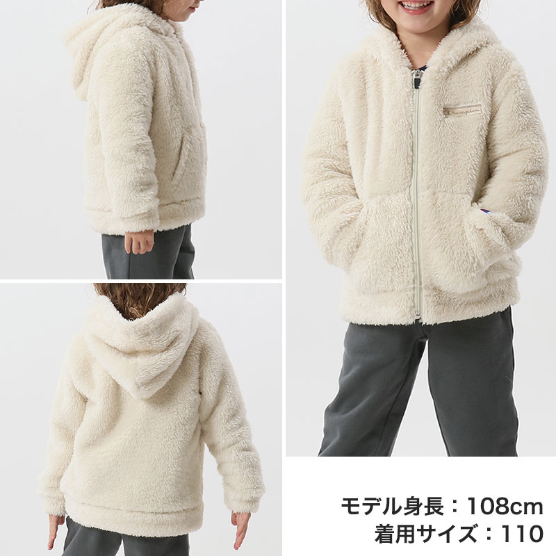 チャンピオン キッズ フリース ジップパーカー 100cm～160cm champion 子供 ジャケット 子供服 冬 男の子 女の子 ボーイズ ガールズ パーカー (在庫限り)