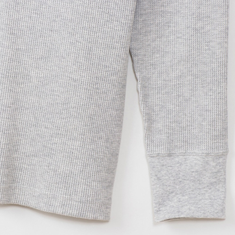ヘインズ BEEFY ビーフィー メンズ サーマル クルーネック ロングスリーブ S～XL Hanes ワッフル生地 ヘビーウェイト トップス 長袖Tシャツ 男性 丈夫 無地 BEEFY-T