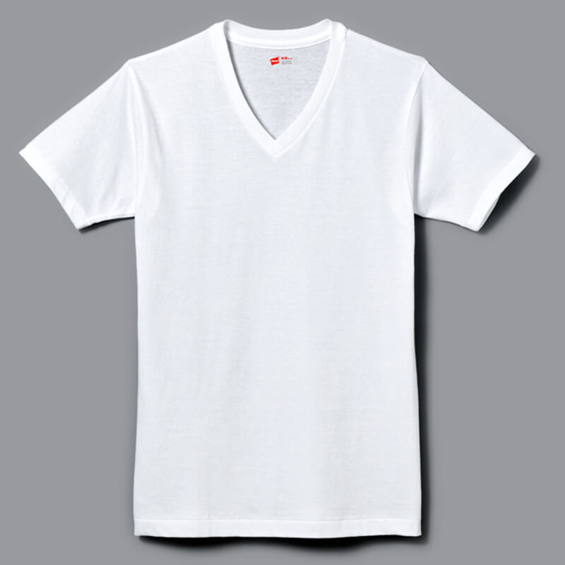 ヘインズ 綿100% VネックTシャツ 3枚組 XS～XL (下着 綿 メンズ tシャツ 肌着 半袖 V首 インナー 男性 hanes SS LL)
