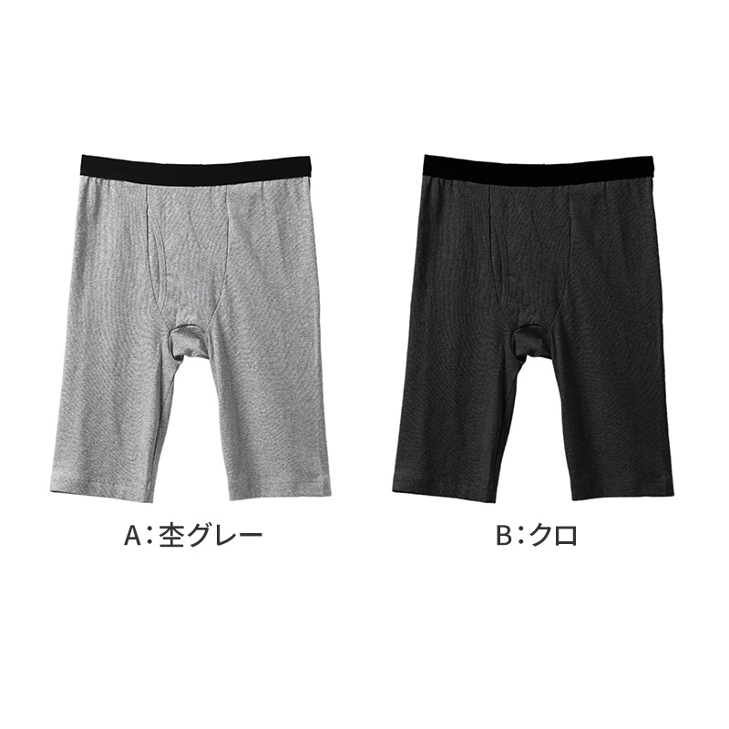 メンズ ボクサーパンツ ちょいもれ用 吸水 消臭加工 前開き M L LL 綿混 ストレッチ インナー 下着 肌着 パンツ 男性 紳士 失禁パンツ 尿漏れ対策 軽失禁 ネイビー ブラック 黒 快適 履き心地 普段使い デイリー 目立ちにくい 安心 伸縮 さらっと