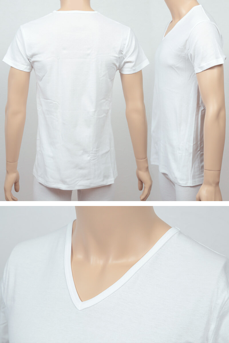 グンゼ 肌着DE消臭 消臭対応インナー VネックTシャツ M~LL (GUNZE メンズ 紳士 男性 半袖 V首 インナー シャツ 消臭 ニオイ 汗 綿混 白) 【在庫限り】