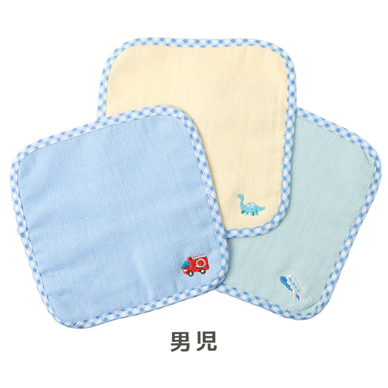 ループ付き タオル ループタオル ハンカチ 3枚組 柄違い 刺繍 キッズ 子供 保育園 幼稚園 小学生 小学校 約27×27cm ハンドタオル ウォッシュタオル おしぼりタオル 3P 子供用タオル 入園 ネームタグ まとめ買い セット