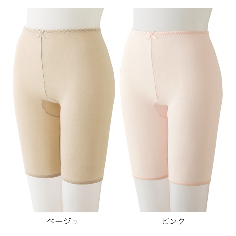 Suteteko ガーゼタッチ 5分丈パンツ M~LL (レディース 婦人 インナー 下着 ズボン下 5分丈 冷え ガーゼ 綿100% 綿 コットン 日本製) (在庫限り)