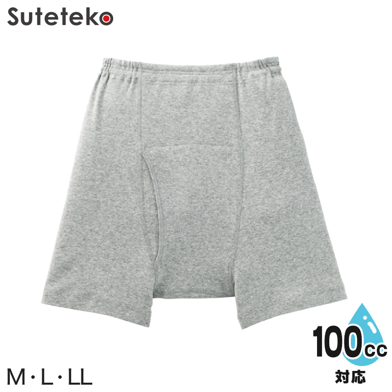 Suteteko 紳士 100cc対応 安心快適ブリーフ 前あき M~LL (大失禁 尿漏れ メンズ 失禁パンツ)