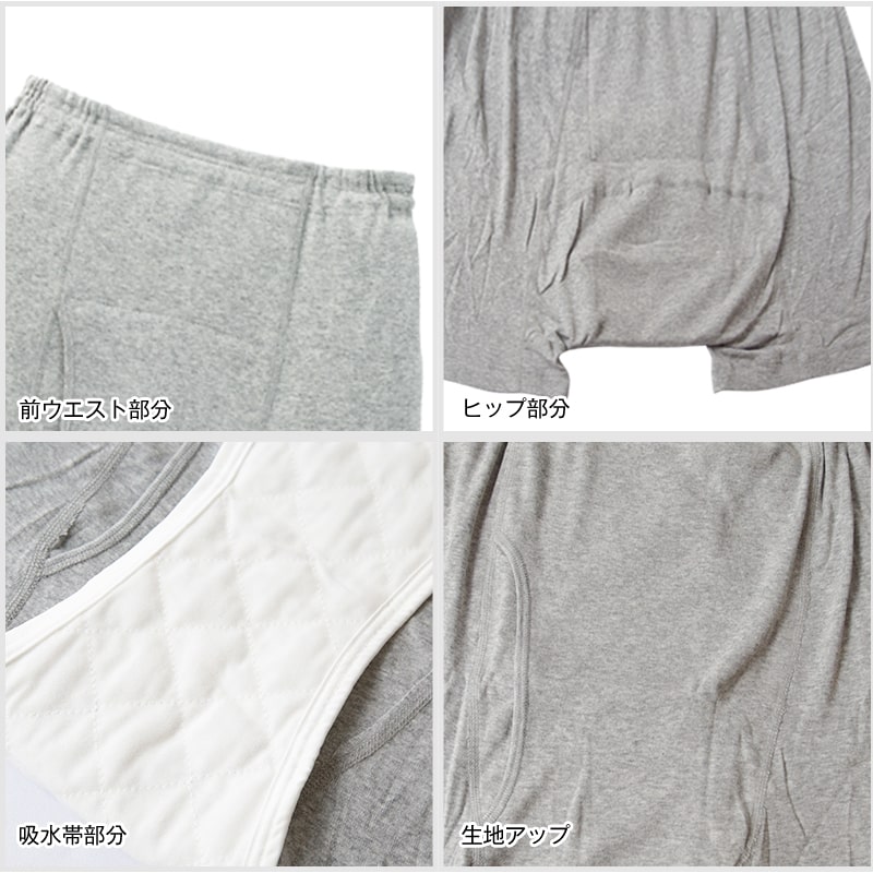 Suteteko 紳士 100cc対応 安心快適ブリーフ 前あき M~LL (大失禁 尿漏れ メンズ 失禁パンツ)