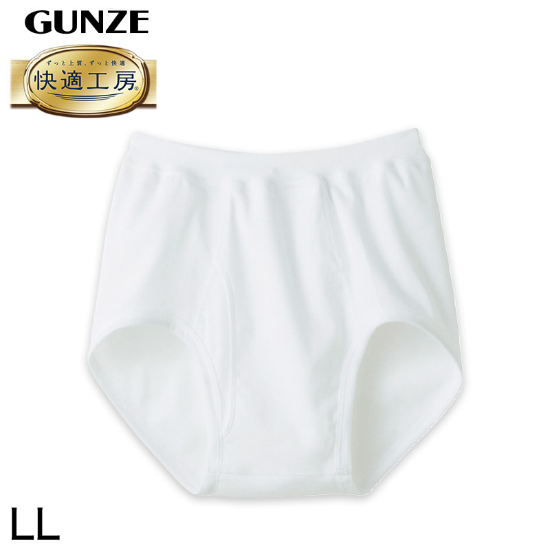 グンゼ 【2枚セット】快適工房 紳士スパンブリーフ 4L (大きいサイズあり GUNZE 綿100% コットン100 男性 紳士 下着 肌着 インナー やわらか 抗菌防臭 日本製) (在庫限り)