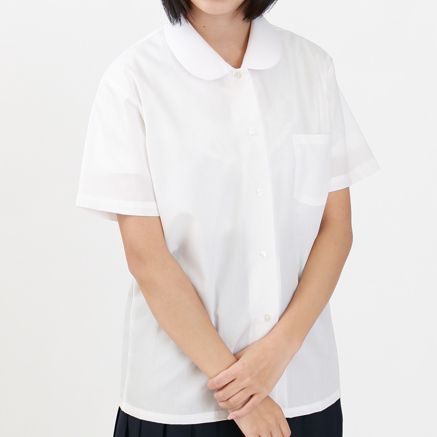 カンコー学生服 形態安定 女子 丸衿半袖ブラウス 155cmA～175cmA・150cmB～170cmB (カンコー kanko) 【在庫限り】