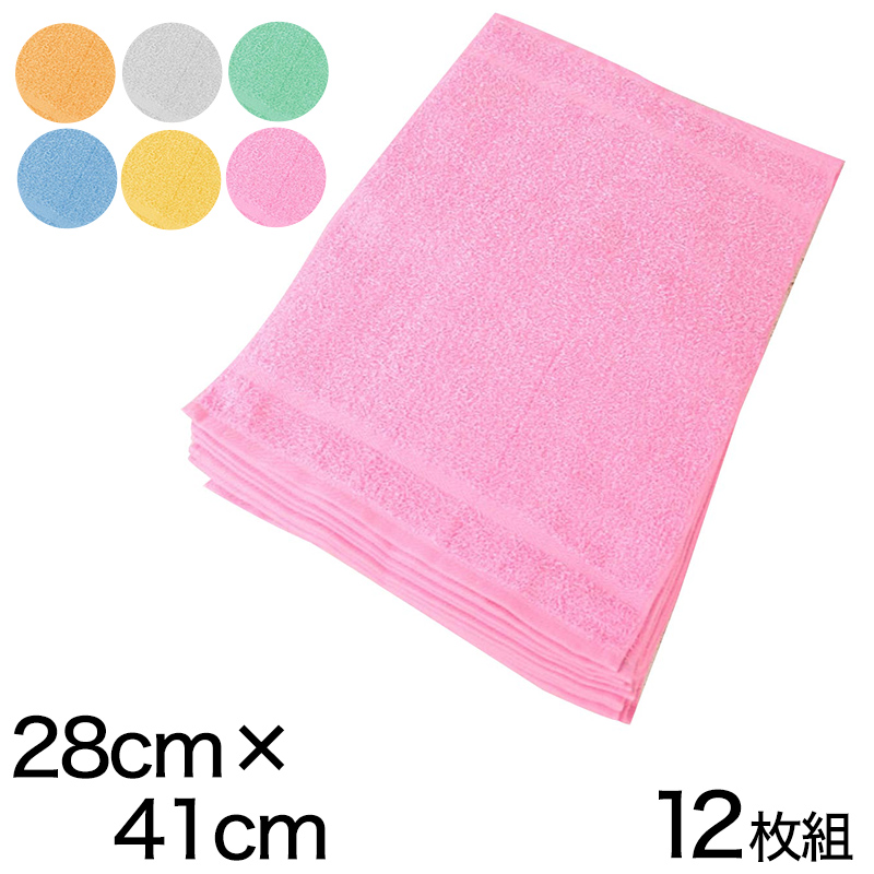 Lovely 240匁 厚手 フェイスタオル 12枚組 34cm×85cm (34cm×85cm) (取寄せ)