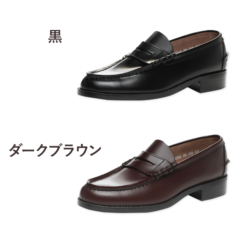 ローファー 本革 男子 メンズ 学生靴 通学靴 通学履き 外履き スクールシューズ 21.5cm～30cm ムーンスター moonstar 学校 中学校 高校 ジュニア 靴 黒 3E 冠婚葬祭 (送料無料) (取寄せ)