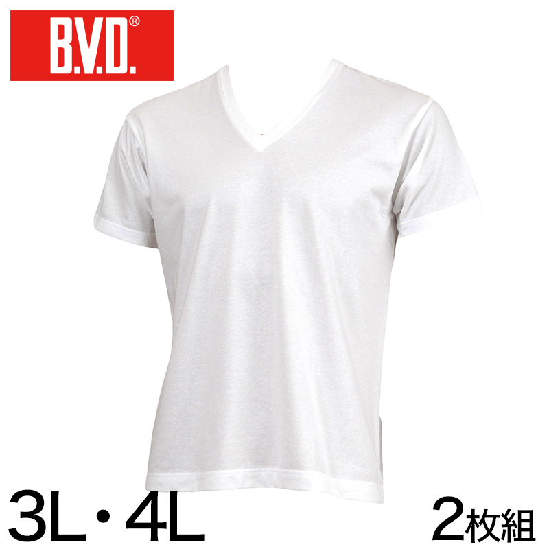 BVD インナー メンズ 半袖 2枚組 吸汗速乾 tシャツ M~LL 下着 吸水速乾 丈夫 クルーネック 丸首 肌着 インナーシャツ アンダーウェア 男性 紳士 白 ホワイト M L LL