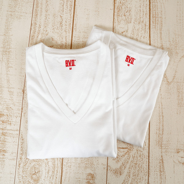 BVD インナー メンズ 半袖 2枚組 吸汗速乾 tシャツ M~LL 下着 吸水速乾 丈夫 クルーネック 丸首 肌着 インナーシャツ アンダーウェア 男性 紳士 白 ホワイト M L LL