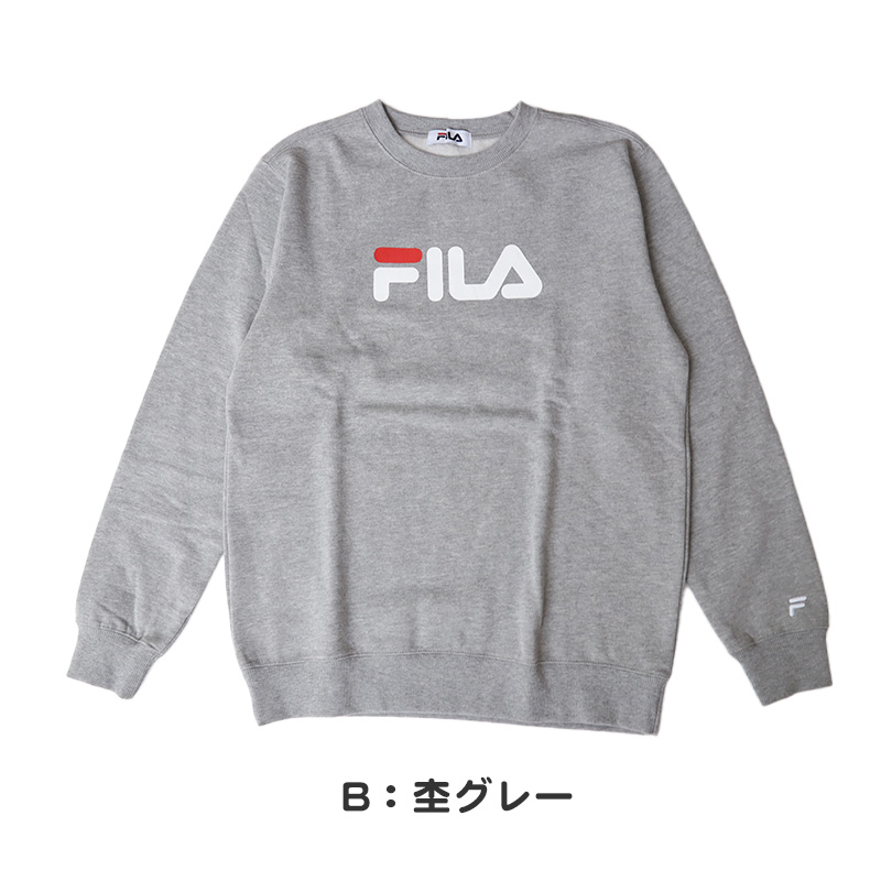 レディース トレーナー 裏起毛 スウェット シャツ 冬 長袖 FILA フィラ M～LL トップス 女性 女子 冬服 暖かい あったか ロゴ カジュアル シンプル (在庫限り)