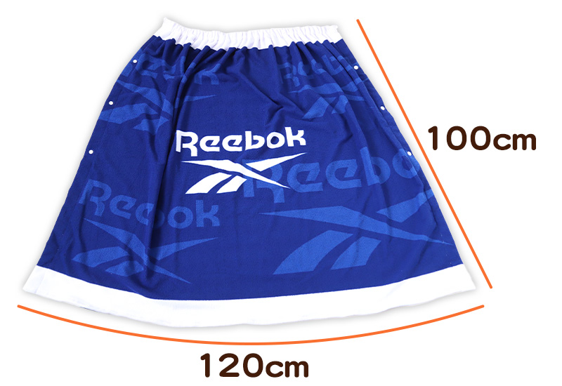 ラップタオル 巻きタオル 男子 男の子 キッズ Reebok 100cm丈 (ビーチタオル バスタオル 小学生 プール 水泳 子供 ジュニア 吸水) (在庫限り)