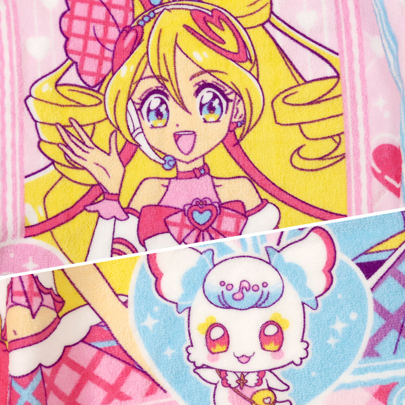 ラップタオル 巻きタオル プリキュア マイクロファイバー 女の子 女子 60cm (バスタオル プール スイミング 子供 着替えタオル 子ども オールスターズ)