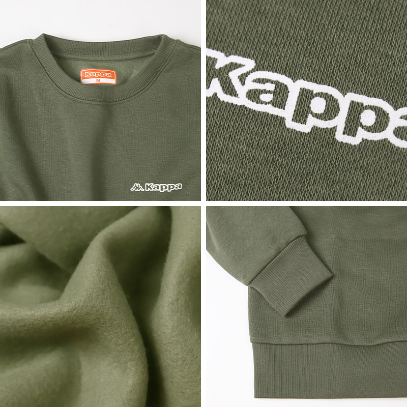 Kappa クルーネック スウェット TC裏起毛 あったか 暖かい M L LL 男性 男子 長袖 スウェット トレーナー スポーツウェア トップス 運動 秋冬