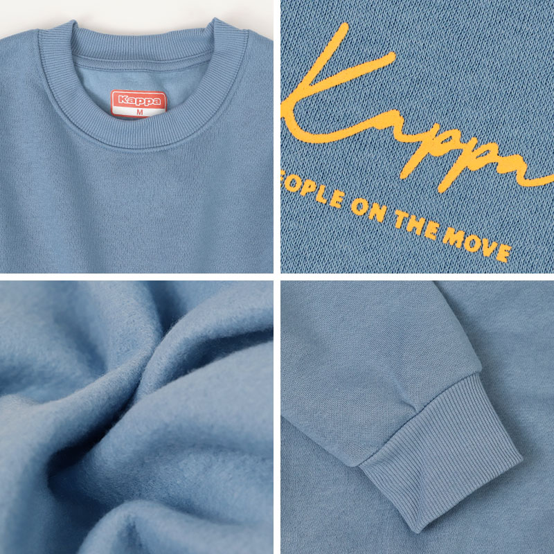 Kappa クルーネック スウェット 裏毛 カッパ トップス M L LL 男性 男子 長袖 スウェット トレーナー スポーツウェア トップス 運動 秋冬 春 暖かい 紫外線