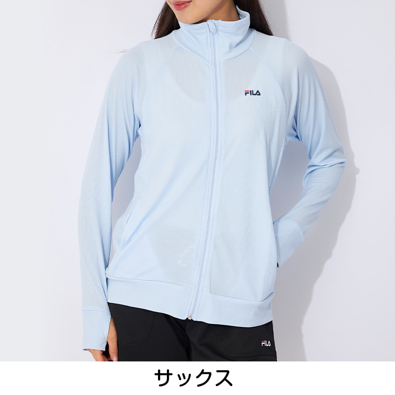 FILA UVパーカー レディース 接触冷感 ラッシュパーカー UVカット パーカー 吸汗速乾 紫外線対策 日焼け対策 冷感パーカー ラッシュガード フード付き M L LL 軽量 羽織り 夏パーカー スポーツウェア 水着の上から 着るUV対策 海 プール ママコーデ 夏 アウトドア