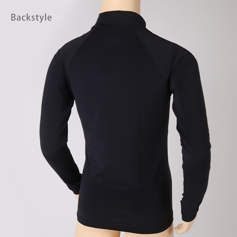 キッズ スポーツ 長袖 クルーネック ストレッチ 涼感 UVカット 130～170cm 子供 子ども 女の子 男の子 ジュニア インナー 黒 スポーツインナー