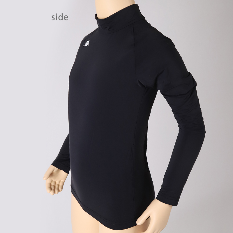 キッズ スポーツ 長袖 クルーネック ストレッチ 涼感 UVカット 130～170cm 子供 子ども 女の子 男の子 ジュニア インナー 黒 スポーツインナー