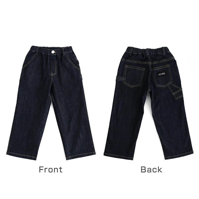 デニムチノペインター キッズ 男の子 パンツ 子供服 130 140 150 160 170cm 長ズボン ズボン ワイドストレート ストレッチ デニム チノ 通学 通園 カジュアル ボトムス ウエストゴム 春 夏 秋 伸びる かっこいい ゆったり おしゃれ 人気 定番