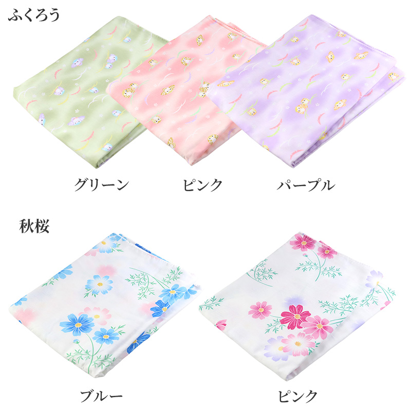 ガーゼハンカチ 大判 綿100% 日本製 2重ガーゼ 約43×43cm ハンドタオル 大人用ハンカチ 赤ちゃん 大人 かわいい 柄入り 和柄 シンプル ふくろう グリーン ピンク パープル うさぎ ブルー 紫陽花 クリーム 招き猫 薔薇 ギフト 出産祝い 保育園 幼稚園 通勤 通学