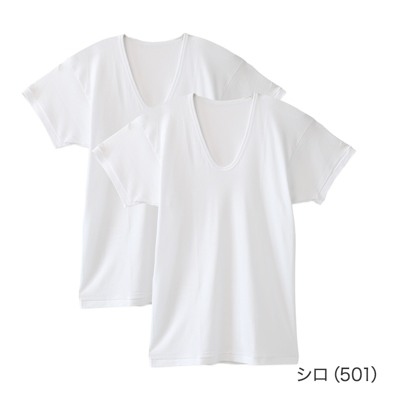 メンズ インナー 半袖 丸首 綿100% 抗菌防臭 2枚組 薄手 CARON キャロン M L LL やわらかい 肌着 下着 シャツ クルーネック 紳士 男性 春夏 通年 コットン 綿素材 アンダーウェア インナーシャツ 洗い替え 毎日用 ソフト 肌触り 無地