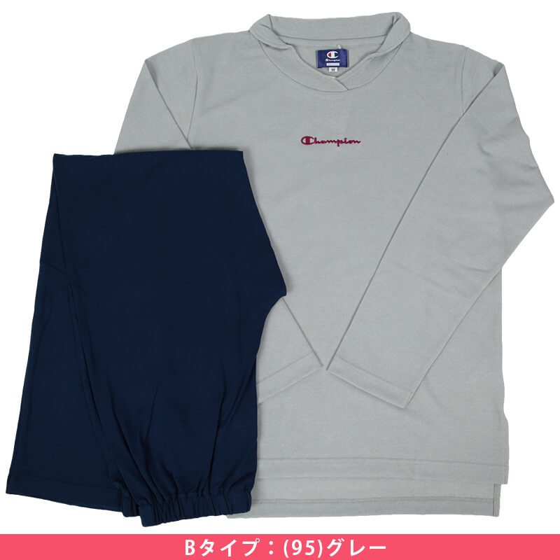 グンゼ Champion レディース ホームウェア 長袖+長パンツ M~LL (GUNZE チャンピオン パジャマ) (在庫限り)