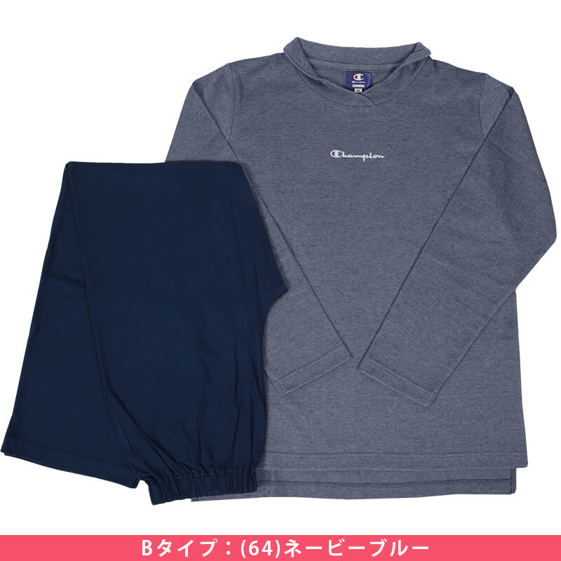 グンゼ Champion レディース ホームウェア 長袖+長パンツ M~LL (GUNZE チャンピオン パジャマ) (在庫限り)