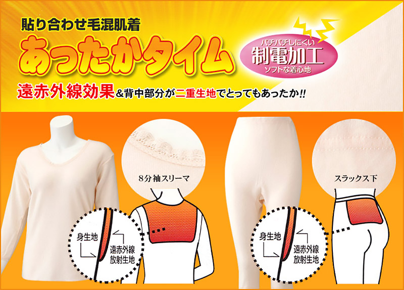 あったかタイム 婦人キルト貼り合わせスラックス下 (M～LL)ON【婦人肌着】[443406] (在庫限り)