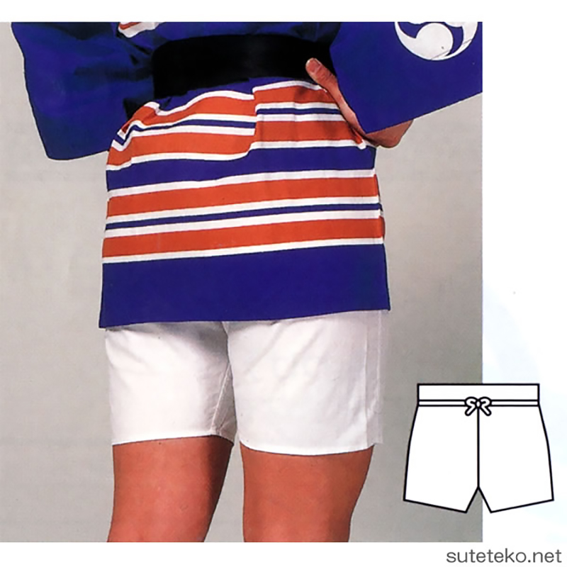 ウエストゴム式半パンツ S~LL (祭用品) (和装呉服) (取寄せ)