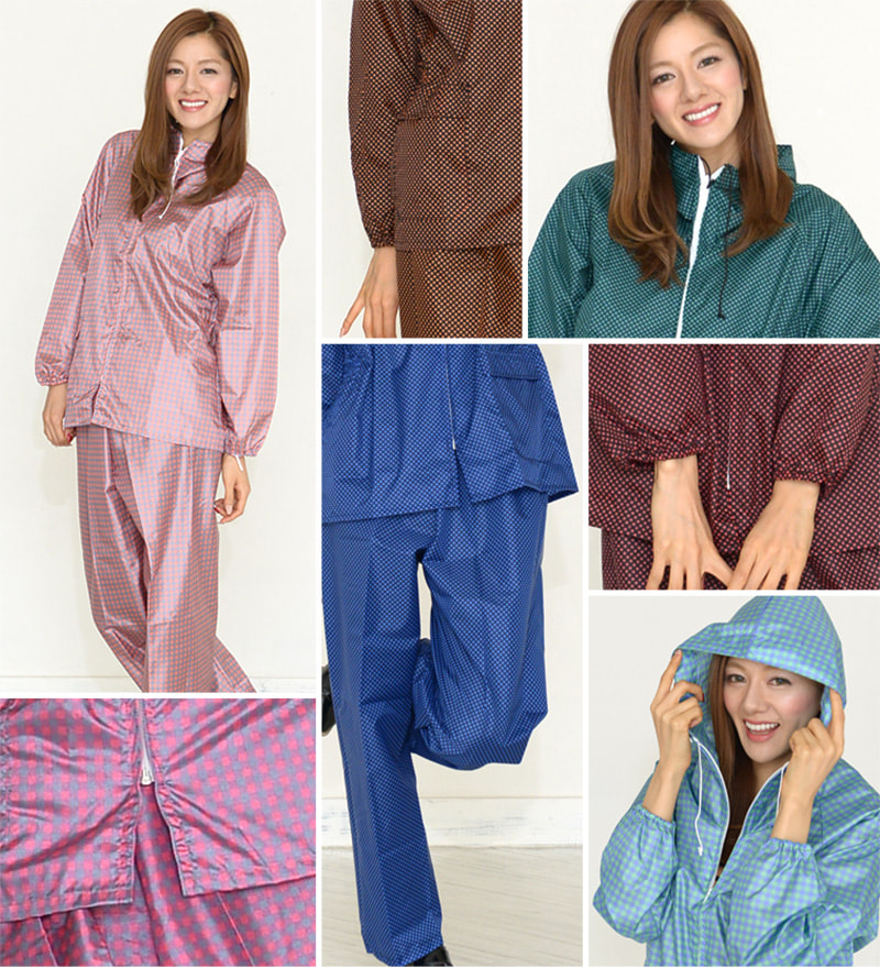 レインスーツ カッパ メンズ レディース 通勤 通学 M~3L ( 雨具 雨合羽 ツーリング 農作業 防水 クリア素材 旅行 バイク ハイキング 自転車 ) (取寄せ)