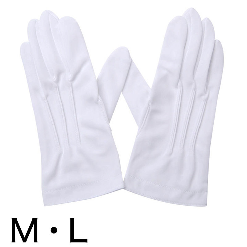 綿100% 紳士用 ホック付き礼装手袋 (M・L)ON【ビジネスウェア】[141821-05] (取寄せ)