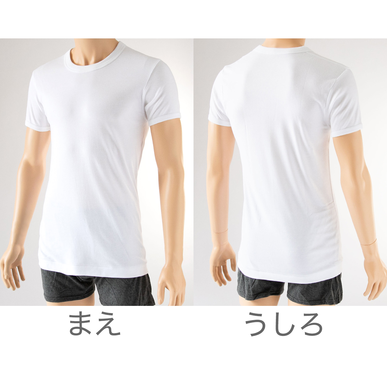 インナー シャツ メンズ 半袖 綿100% 2枚組 発熱 暖かい U首 Uネック 厚手 厚地 M~LL 下着 肌着 冬 あったか 防寒 白 ホワイト コットン (在庫限り)