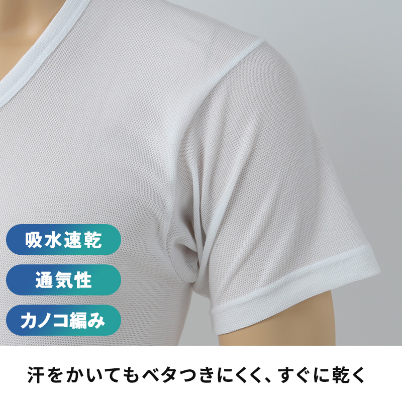 BVD インナー 半袖 メンズ tシャツ カノコ メッシュ 丸首 2枚組 M~LL bvd インナーシャツ 肌着 下着 クルーネック 春夏 ホワイト 白 M L LL
