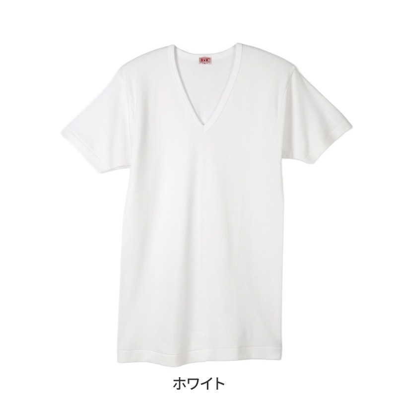 BVD 厚手 半袖 丸首 クルーネック Tシャツ メンズ インナー 下着 綿100 白 M L B.V.D コットン100％ 冬 保温 吸湿 防寒 厚地 丈夫 長持ち 肌着 防寒インナー 寒さ対策シャツ 白シャツ インナーウェア ギフト プレゼント 父の日 敬老の日