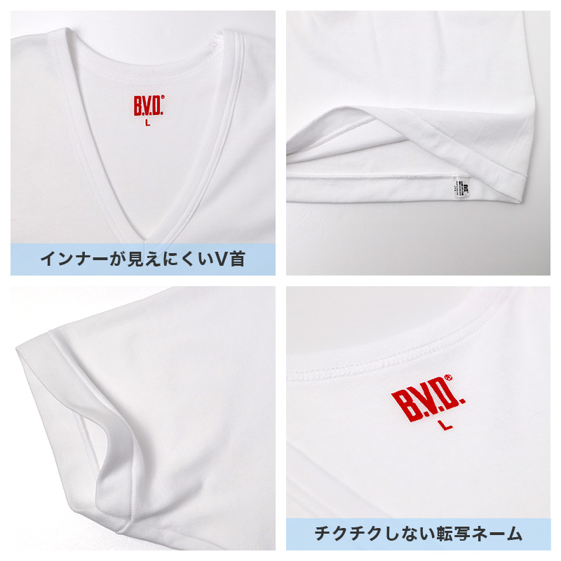 メンズ インナー 半袖 Tシャツ 接触冷感 吸水速乾 丸首 クルーネック M l LL 白 無地 2枚組 BVD NEW STANDARD 涼しい 下着 肌着 夏用 涼感 ドライ インナーシャツ ビジネス クールビズ Yシャツ 下 汗対策 快適 サラサラ 通気性 デイリー 紳士 男性用 ひんやり