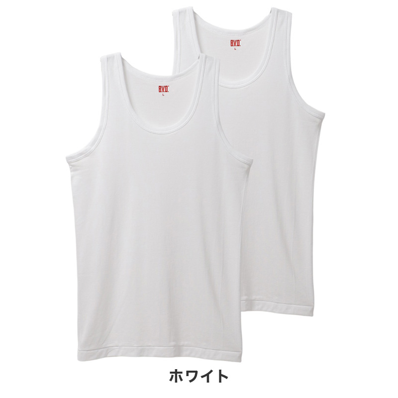 メンズ インナー ノースリーブ タンクトップ 接触冷感 吸水速乾 Vネック M l LL 白 無地 2枚組 BVD NEW STANDARD 涼しい 下着 肌着 夏用 涼感 ドライ インナーシャツ スリーブレス ビジネス クールビズ Yシャツ 下 汗対策 快適 サラサラ 通気性 デイリー 紳士 男性用