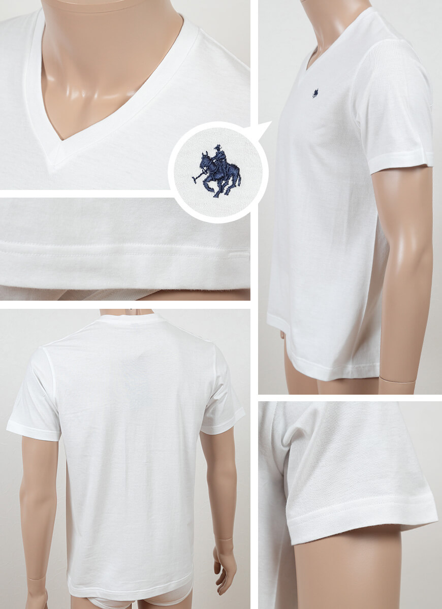 グンゼ POLO Tシャツ vネック メンズ 綿100% M～LL (tシャツ 半袖 シャツ 綿 下着 インナーシャツ V首 トップス 肌着 インナー ポロ)