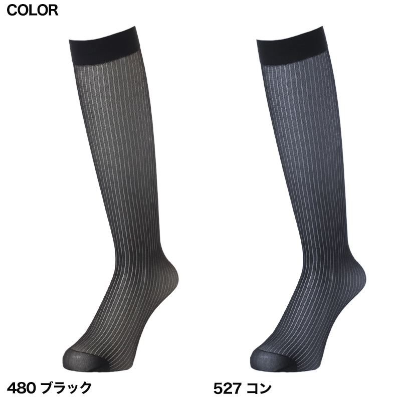 アツギ デイリービジネス ストライプ柄 ハイソックス 23-27cm (ATSUGI Daily Business ソックス 靴下 くつ下 くつした) (在庫限り)