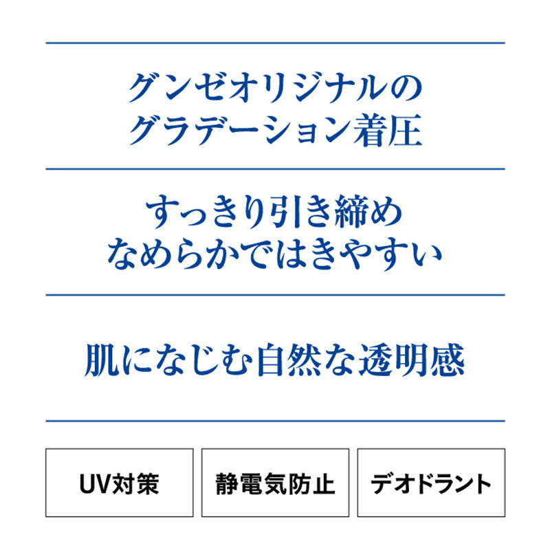 グンゼ サブリナ 着圧ストッキング 足首13hPa レディース S-M～L-LL (締め付けない 伝線しにくい 長時間 楽 ズレ落ち マチ付き 引き締め パンスト)