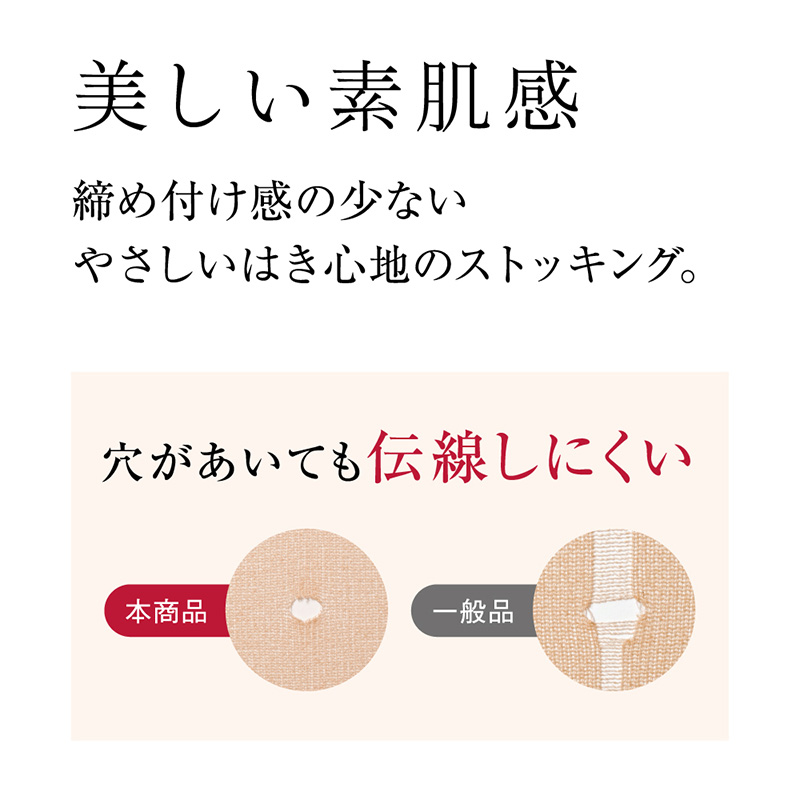 グンゼ サブリナ ナチュラル ストッキング ひざ下 22-25cm (黒 肌色 肌になじむ 締め付けない 伝線しにくい 長時間 楽 ズレ落ち)