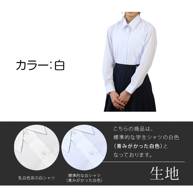 ブラウス スクールシャツ 丸襟 半袖 女子 ホワイト 学生 フォーマル 無地 大きいサイズ 110cmA～170cmB b体 B体 学生服 小学 中学 高校 学校 女の子 制服 夏服 シャツ 抗菌防臭 スクログ 110 120 130 140 150 160 170 (在庫限り)