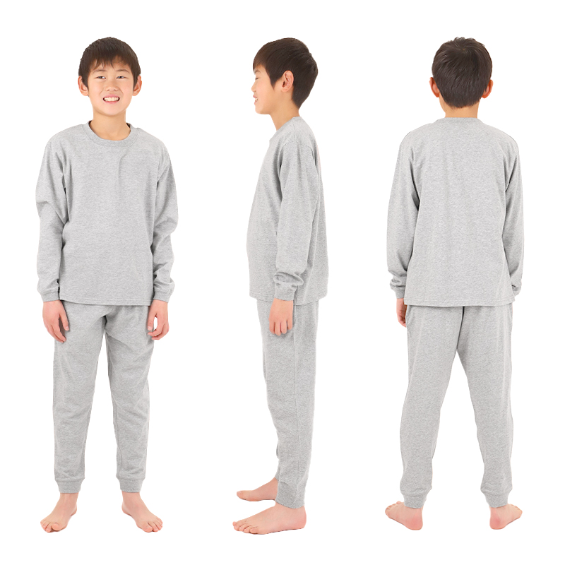 綿100％ キッズ 子供服 ボトム 長ズボン 薄手 無地 ジュニア 100～160cm パンツ 天竺 薄手 子供 こども 男の子 女の子 無地 シンプル ウエストゴム パジャマ ルームウェア 部屋着 インナー 春 夏 冷房対策 寝汗対策 通気性 吸汗 快適 洗い替え 保育園 幼稚園 小学生