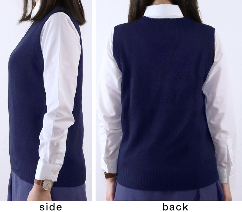 スクールベスト 女子 スクール ベスト 制服 ニット 秋 冬 Vネック S～3L (通学 学生 女子高生 高校生 中学生 ウール混 洗える シンプル 無地 大きいサイズ S M L LL 3L)