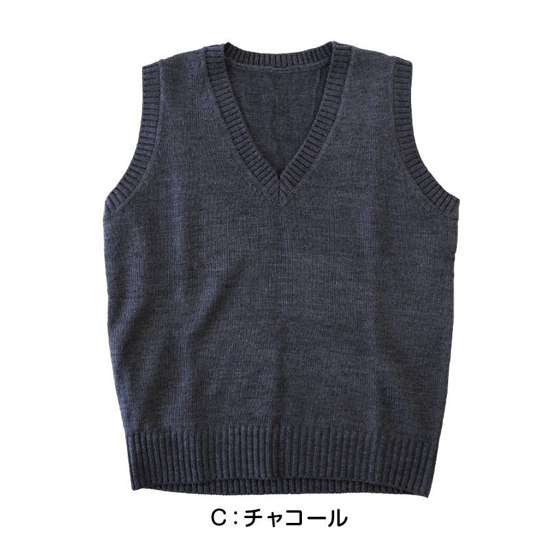 スクールベスト 女子 スクール ベスト 制服 ニット 秋 冬 Vネック S～3L (通学 学生 女子高生 高校生 中学生 ウール混 洗える シンプル 無地 大きいサイズ S M L LL 3L)