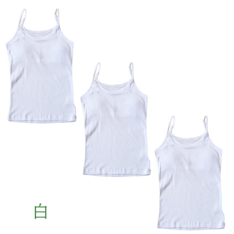 綿100％ カップ付き ハーフトップ ジュニア 肌着 女の子 3枚セット 130 140 150 160 165 cm 子供 肌着 子ども キッズ インナー 小学生 中学生 スクール 女児 白 無地 コットン 成長期 ホワイト スクールインナー ジュニアブラ パッド ブラパッド ステップ2 3枚組