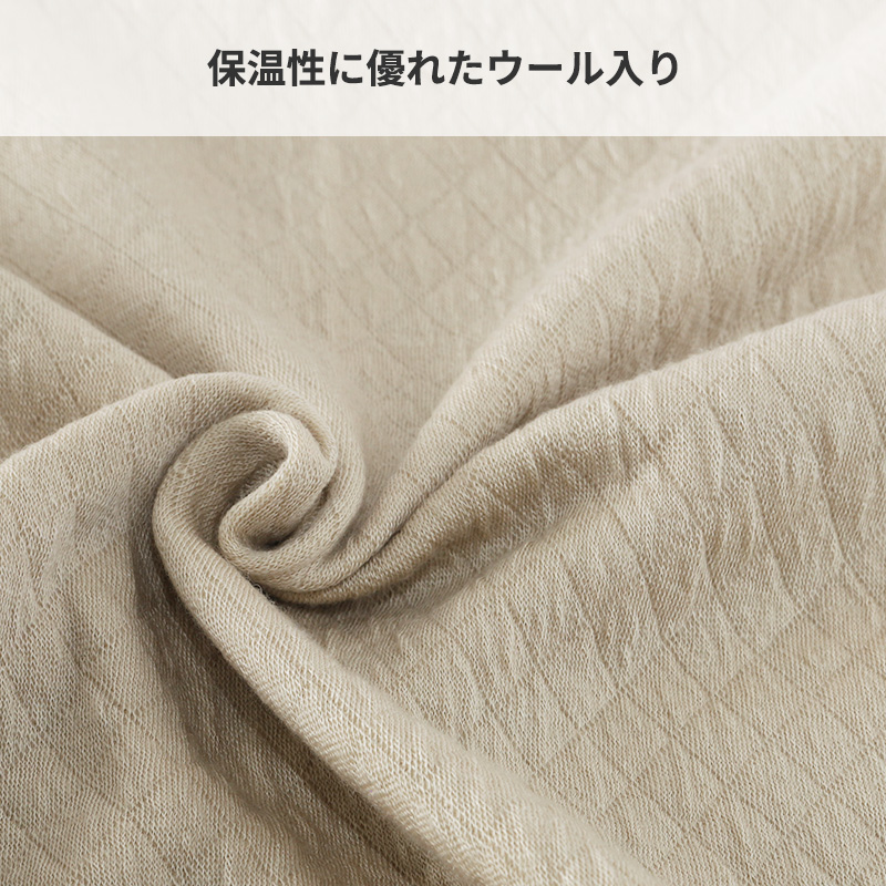 キルト 肌着 メンズ U首 長袖 毛混 日本製 綿100 S~LL インナー キルトシャツ キルトインナー 長袖シャツ 紳士 肌着 発熱 防寒 あったか あたたかい 冬 プレゼント ギフト (在庫限り)