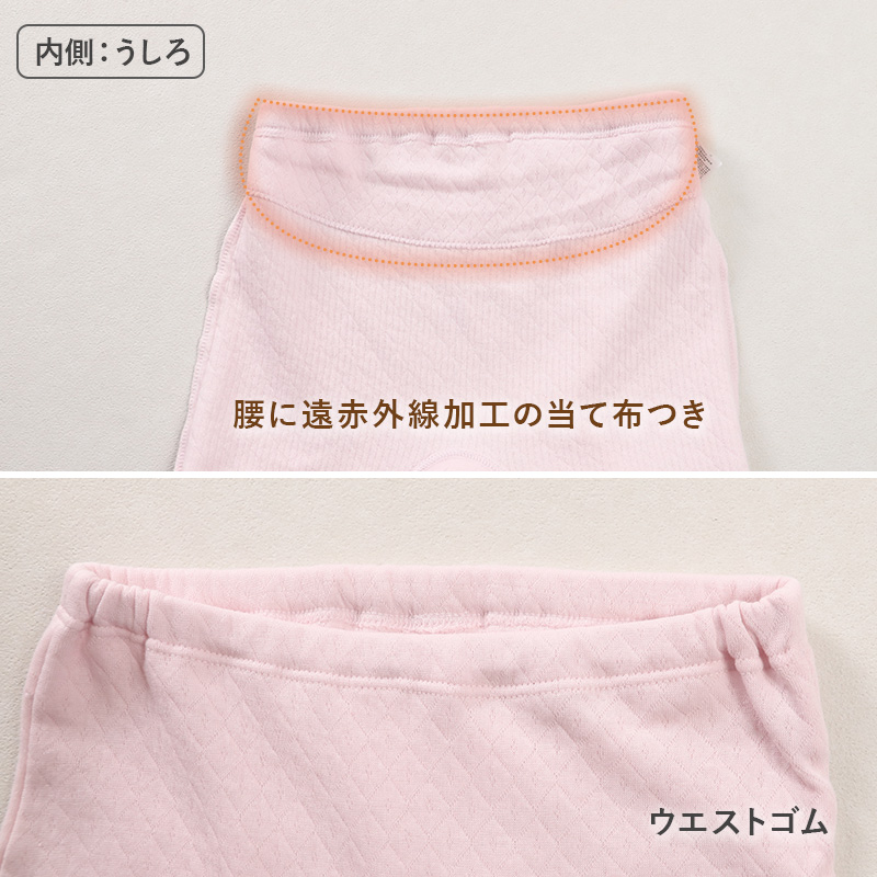 婦人 中綿入り キルト ショーツ 腰当付 2枚組 レディース 冬用 あったか M L LL 肌着 パンツ 下着 インナー 綿100 綿 キルトインナー 防寒 中わた入り あたたか ソフト ぬくもり 保温 重ねばき 冷え対策