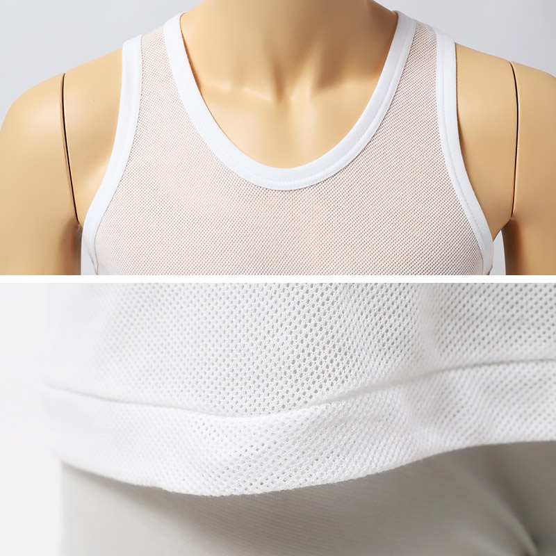 メンズ インナー 2枚組 半袖 U首 Tシャツ 綿混 メッシュ 吸水速乾 抗菌防臭 通気性 M L LL 肌着 下着 白 ホワイト 紳士 男性 ラウンドネック 春 夏 ビジネス 仕事 ウォーキング ランニング スポーツ ムレにくい 速乾 まとめ買い 涼しい 汗対策