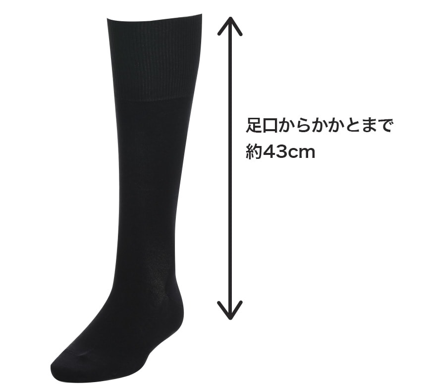 ハイソックス メンズ 靴下 アツギ 24-26cm・26-28cm (綿 ソックス 男 26cm 28cm 黒 ビジネス 通勤 膝下 ひざ下) (在庫限り)